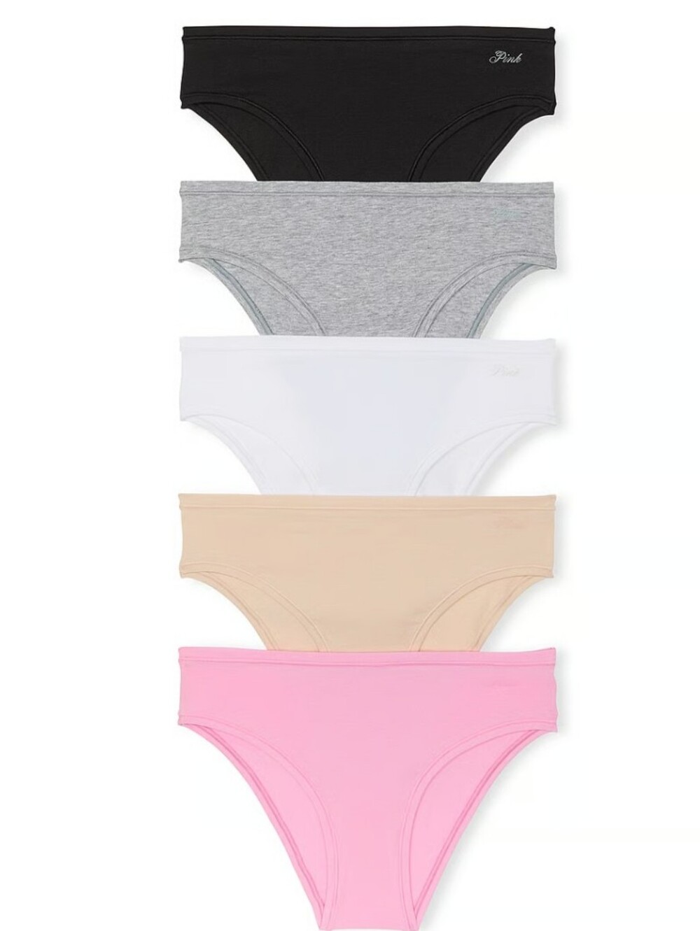 VS PINK 5-Pack Cotton Cheeky Panties Sz LG